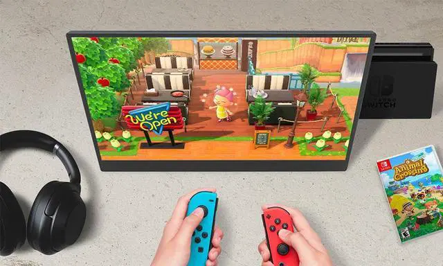 Alt view image 7 of 7 - Gechic M161H 16.1"1080P Portable Monitor Rear Port Laptop/Macbook,HDMI USB-C Industrial Frameless Monitor,Vesa Mount Tripod,Eyecare Gaming Xbox/PS5/Switch,Vertical Stacked Dual Screens,Travel Monitor