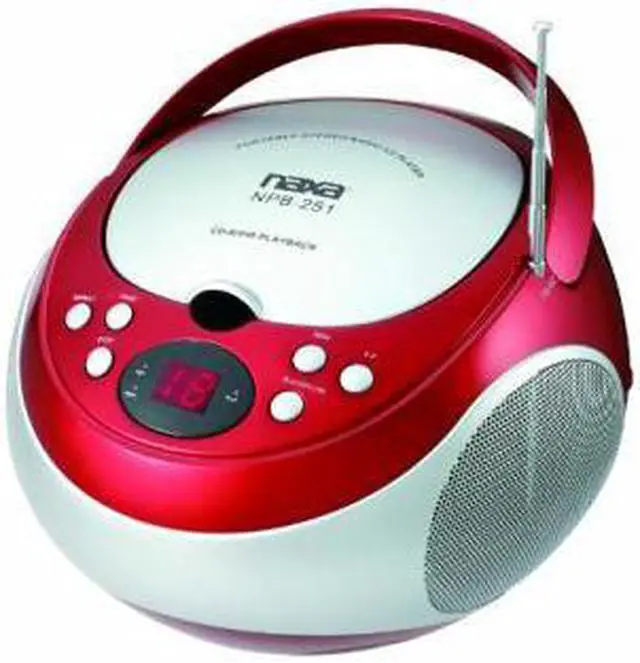 NAXA Electronics NPB-251RD Portable CD Player with AM/FM Stereo