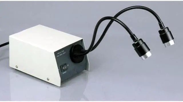 Alt view image 2 of 4 - AmScope 14-LED Microscope Dual Gooseneck Lights