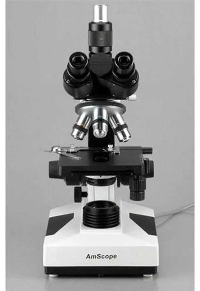 Alt view image 3 of 5 - 40X-2000X Lab Clinic Vet Trinocular Microscope