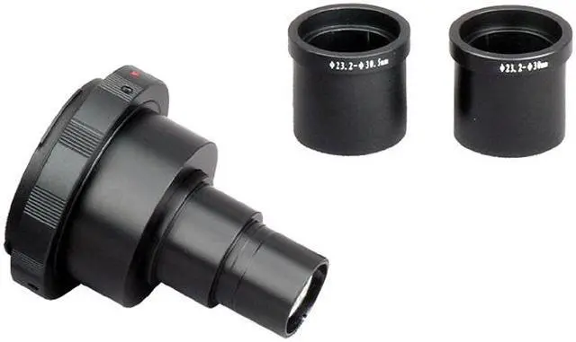 Alt view image 3 of 3 - AmScope Canon, Nikon and Olumpus SLR / DSLR Camera Adapter for Microscopes