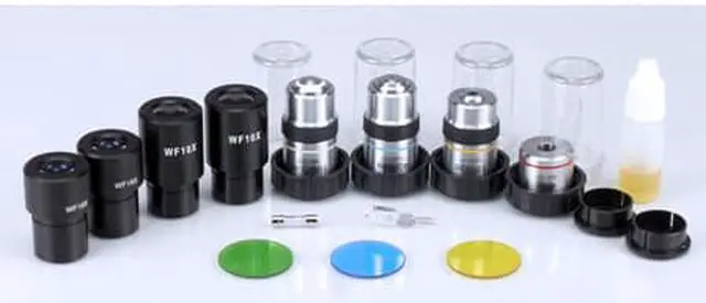 Alt view image 6 of 7 - Medical Lab Vet Compound Biological Microscope 40x-1000x