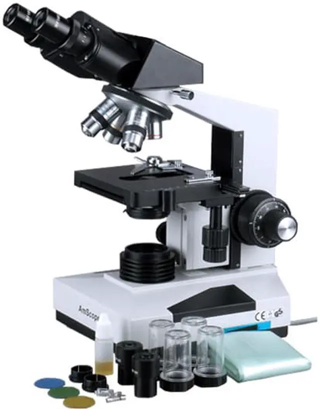 Alt view image 2 of 7 - Medical Lab Vet Compound Biological Microscope 40x-1000x