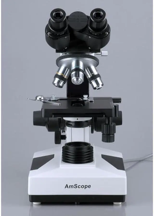 Alt view image 4 of 7 - Medical Lab Vet Compound Biological Microscope 40x-1000x