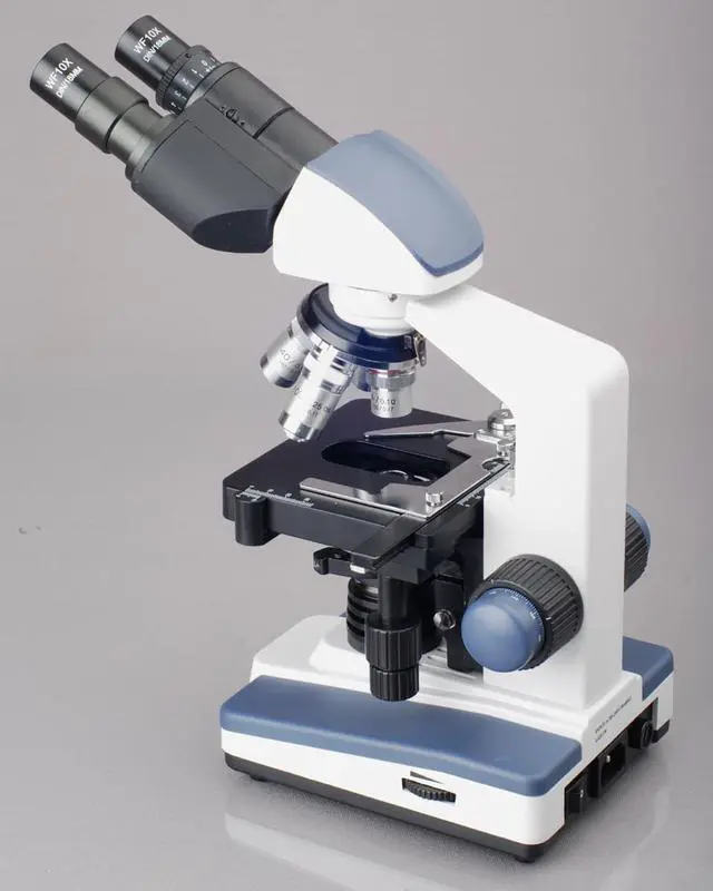 Alt view image 2 of 6 - 40X-2500X LED Lab Binocular Compound Microscope w 3D Two-Layer Mechanical Stage