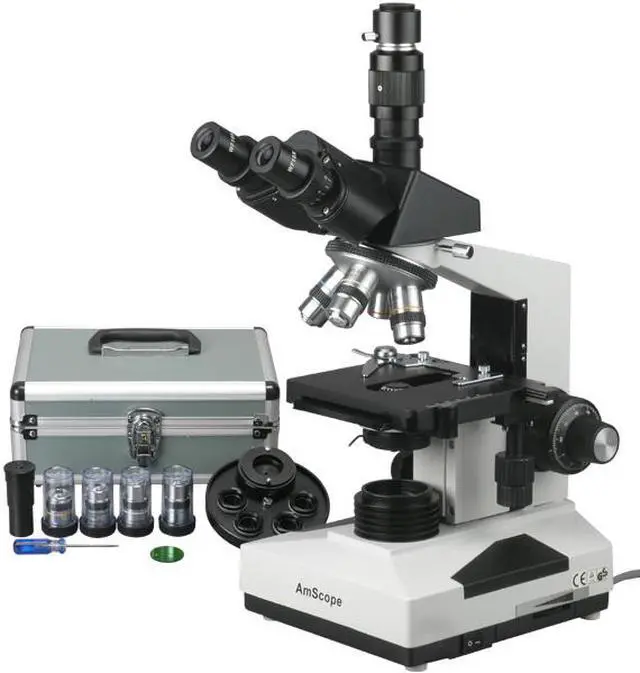 Main image of 40X-1600X Lab Clinic Vet Trinocular Turret Phase Contrast Microscope
