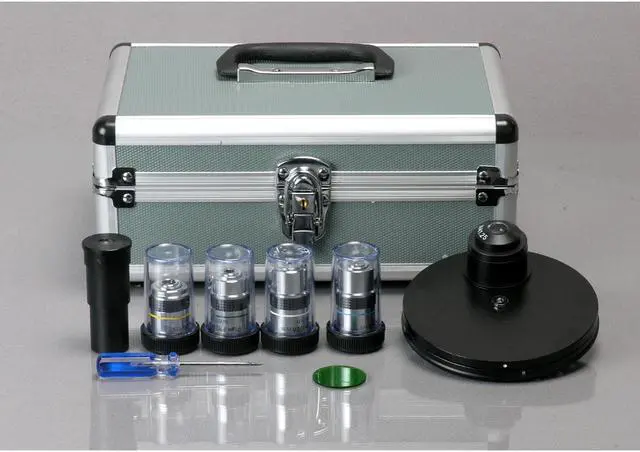 Alt view image 3 of 5 - 40X-1600X Lab Clinic Vet Trinocular Turret Phase Contrast Microscope