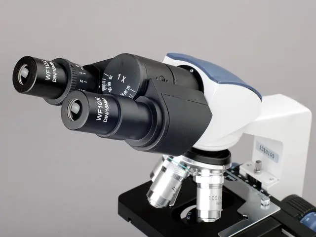 Alt view image 4 of 8 - 40X-2500X LED Lab Binocular Compound Microscope with 3D-Stage + Microscope Book