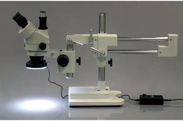 Alt view image 2 of 9 - 3.5X-90X Trinocular Stereo Microscope with 144-LED Ring Light