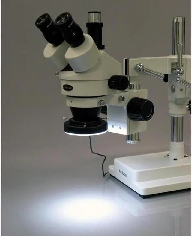 Alt view image 6 of 9 - 3.5X-90X Trinocular Stereo Microscope with 144-LED Ring Light