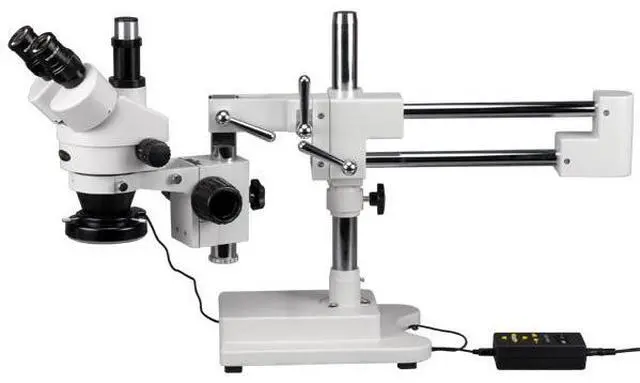 Main image of 3.5X-180X Trinocular Stereo Microscope with 4-Zone 144-LED Ring Light