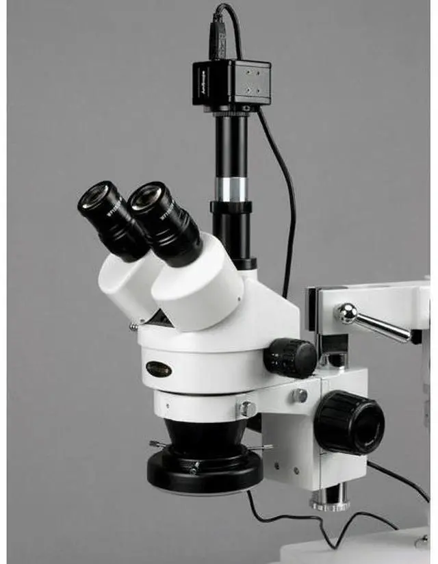 Alt view image 3 of 6 - 3.5X-180X Trinocular Stereo Microscope with 4-Zone 144-LED Ring Light
