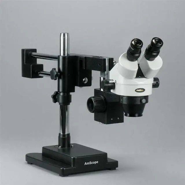 Alt view image 4 of 9 - 3.5X-90X Circuit Board Assembly Boom Stand Stereo Microscope + Fluorescent Light