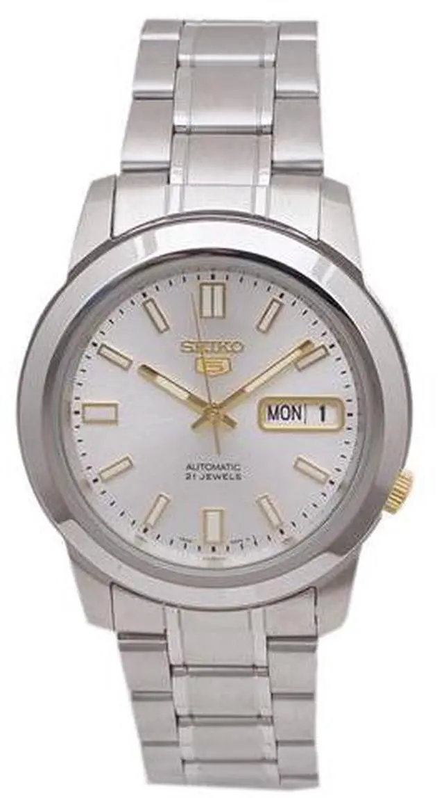 Main image of Seiko Automatic Men's Watch with a Stainless Steel Bracelet and Silver Tone Dial - SNKK09