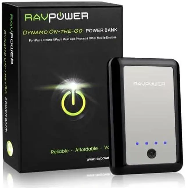 Alt view image 7 of 7 - RAVPower Dynamo-On-the-Go RP-PB09 Super High Capacity Power Bank (7800mAh Capacity / 1A & 2A Dual USB Output) for iPod, iPhone, Smartphones, Digital Cameras, Tablets and E-Books