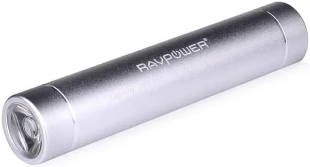 Alt view image 2 of 2 - RAVPower® 2600mAh External Battery Pack Charger / Portable Power Bank with Flashlight for iPhone 5, 4S, Galaxy S4, S3, Note 2, Nexus 4, Lumia 1050, 920 and other Mobile Devices with 5V Input