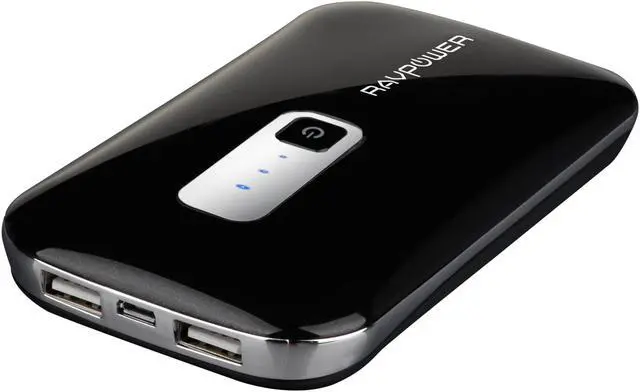 Alt view image 2 of 5 - RAVPower RP-PB04 10000mAh 3A Lithium Polymer External Battery Power Bank for iPad, iPhone, Samsung Galaxy, Note, HTC One (M8), Google Nexus, Moto X and other Mobile Devices