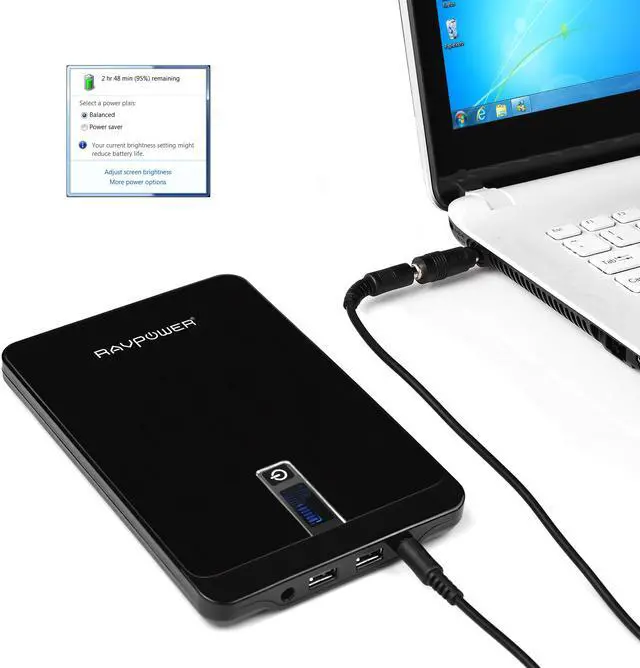 Alt view image 5 of 16 - RAVPower Xtreme 23000mAh 3-Port Portable External Battery Charger with (9V/12V/16V/19V/20V Multi-Voltage 4.5A Max output) for Notebooks, Digital Cameras, iPhone, iPad and any other USB-Charged devices
