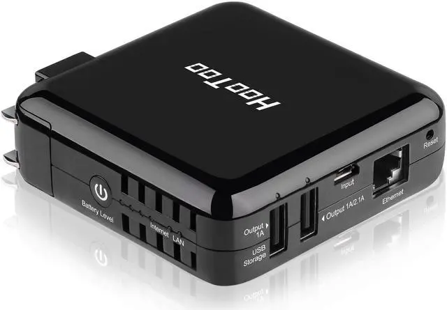 Alt view image 6 of 6 - HooToo HT-TM04 TripMate Elite Versatile Wireless N Travel Router with 6000mAh Battery Charger