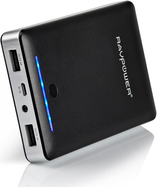 Alt view image 2 of 9 - RAVPower® 3rd Gen Deluxe 15000mAh External Battery Portable Dual USB Charger 4.5A Output Power Bank. iSmart(tm) Broad Compatibility. For iPhone 6 6 plus 5S 5C 5 4S, iPad Air Galaxy S5 S4 S3(Black)