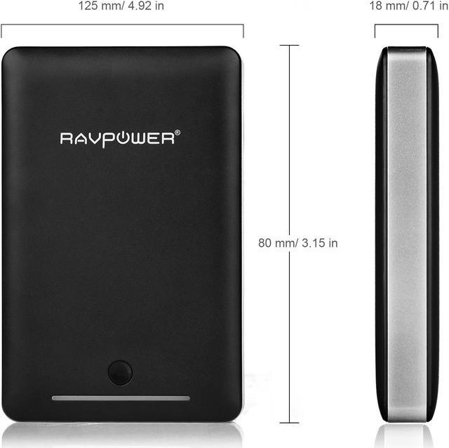 Alt view image 4 of 9 - RAVPower® 3rd Gen Deluxe 15000mAh External Battery Portable Dual USB Charger 4.5A Output Power Bank. iSmart(tm) Broad Compatibility. For iPhone 6 6 plus 5S 5C 5 4S, iPad Air Galaxy S5 S4 S3(Black)