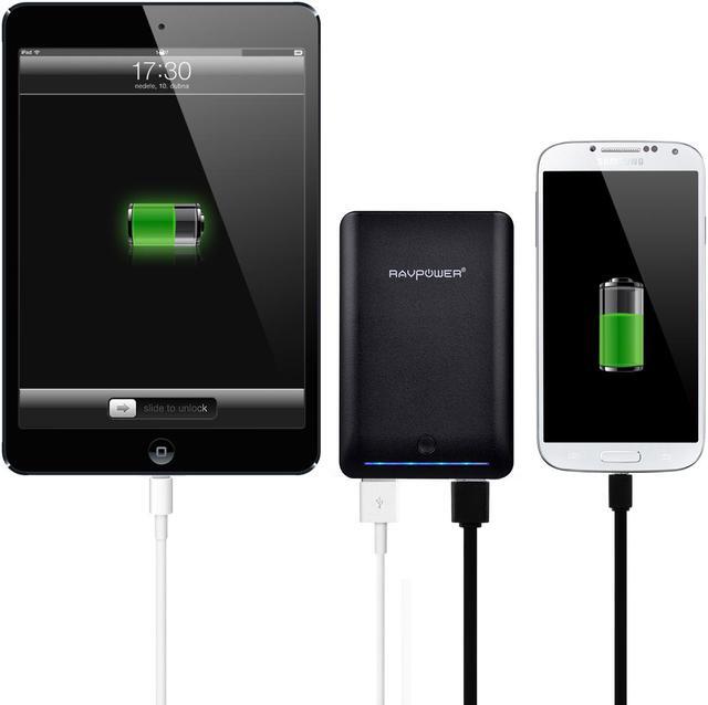 Alt view image 6 of 9 - RAVPower® 3rd Gen Deluxe 15000mAh External Battery Portable Dual USB Charger 4.5A Output Power Bank. iSmart(tm) Broad Compatibility. For iPhone 6 6 plus 5S 5C 5 4S, iPad Air Galaxy S5 S4 S3(Black)