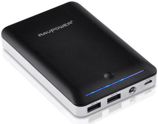 RAVPower Deluxe 14000 mAh iSmart Power Bank External Battery Charger - Dual  USB Output 5V / 1A & 5V / 2.4A (Black) for iPhone, iPad, Samsung Galaxy
