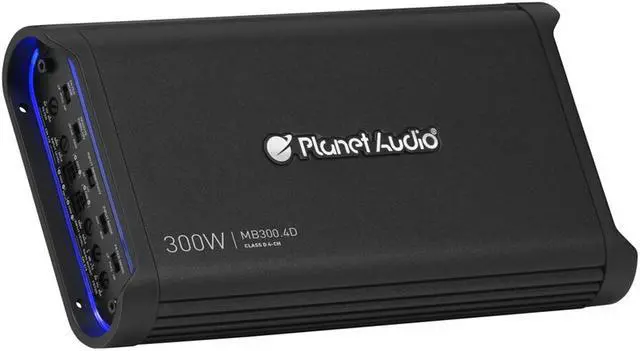 Alt view image 8 of 11 - PLANET AUDIO MB300.4D Planet Audio Mini Bang Series Amplifier 1200 Watts Max Four Channel Digital