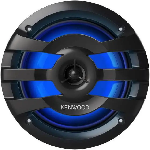 Alt view image 4 of 17 - KENWOOD KFC-1673MRBL 6.75" 2-Way Marine Speaker(Black) with RGB Lighting, Remote Control Included, 260 Max Power
