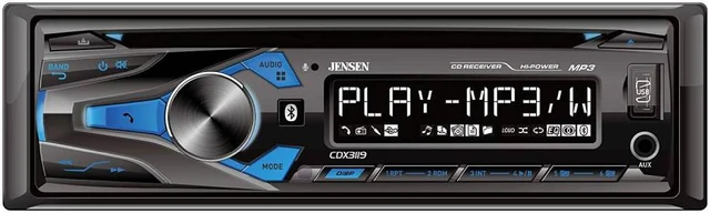Main image of Jensen CDX3119 10 Character Display Sigle DIN Bluetooth In-Dash AM/FM CD Receiver