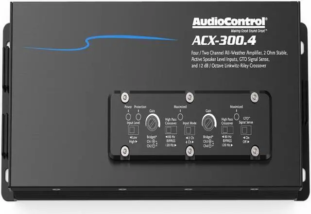 Alt view image 6 of 20 - AudioControl ACX-300.4 Powersports/Marine 4-Channel Amplifier, 50 Watts RMS x 4