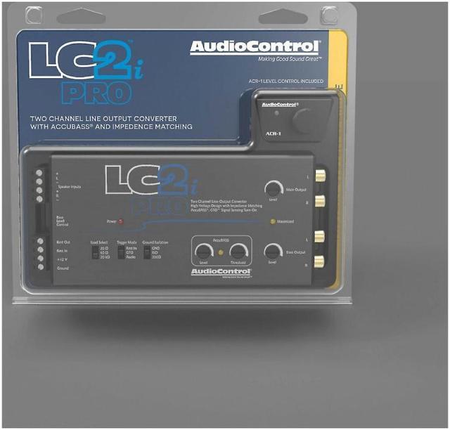 Alt view image 15 of 19 - AudioControl LC2i PRO 2-Channel Line Output Converter with Impedance Matching, AccuBASS, GTO, Audio Signal Sense, 12V Turn-On and ACR-1 Dash Remote Subwoofer Control