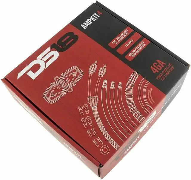 Alt view image 6 of 11 - DS18 AMPKIT4 4 Gauge 4 AWG Wire Complete Amplifier Installation Kit