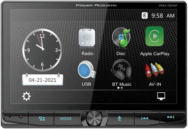 Alt view image 6 of 9 - Power Acoustik CPAA-70D10F Double Din Floating 10.6" Multimedia Touchscreen || CPAA-70D10F Floating