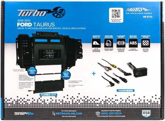 Alt view image 12 of 14 - Metra 99-5722 Single/Double-DIN Dash Kit for Ford Taurus(w/Key Start) 2010-2012