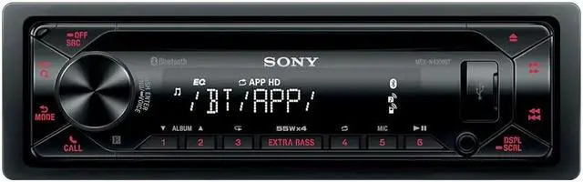 Alt view image 2 of 5 - Sony MEX-N4300BT 1-DIN Car Stereo In-Dash CD USB AUX Receiver w/ Dual Bluetooth