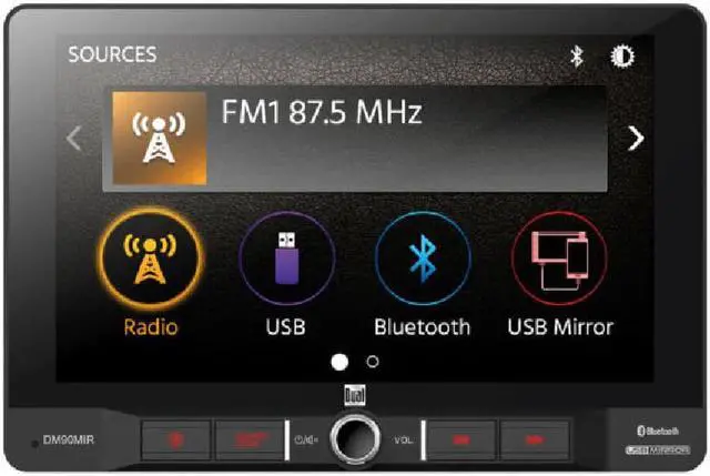 Main image of Dual DM90MIR 1-DIN Digital Multimedia Receiver w/ 9" Touchscreen & USB Mirroring