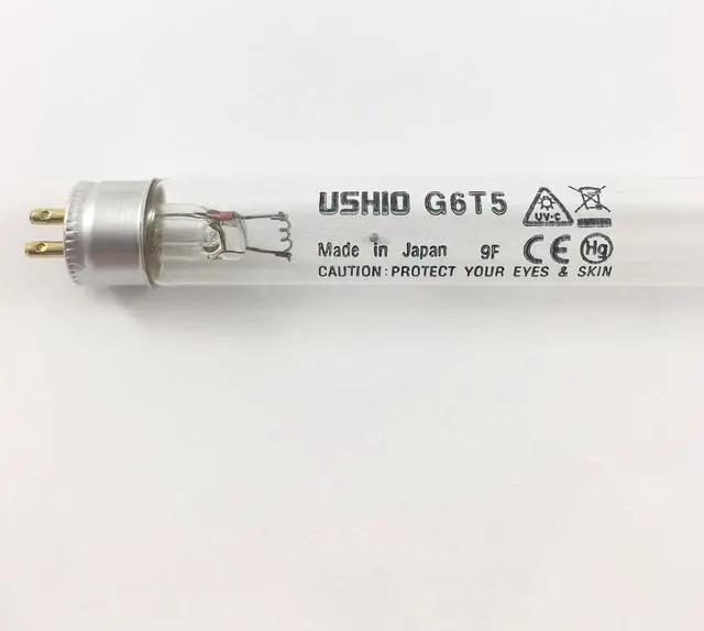 Main image of USHIO G6T5 6W Germicidal Low Pressure Mercury-Arc Lamp