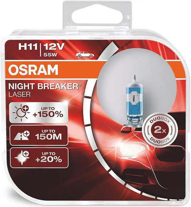 Main image of 2-PK Osram H11 64211NL Night Breaker Laser 55w 12v Automotive Bulb