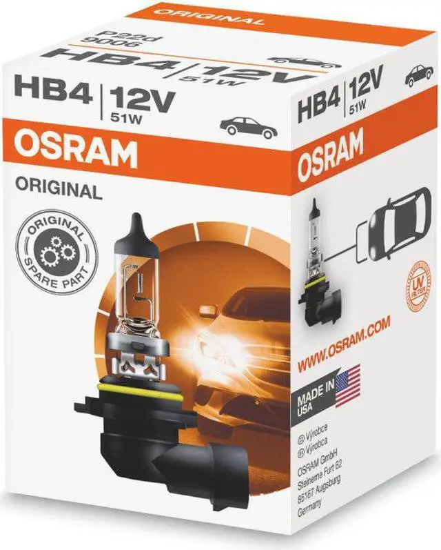 Alt view image 5 of 7 - HB4/9006 - Osram Original Standard OEM 9006 Bulb (Pack of 1)