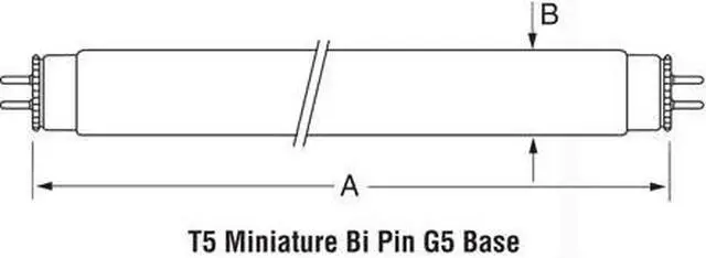 Alt view image 3 of 5 - USHIO G6T5 6W Germicidal Low Pressure Mercury-Arc Lamp
