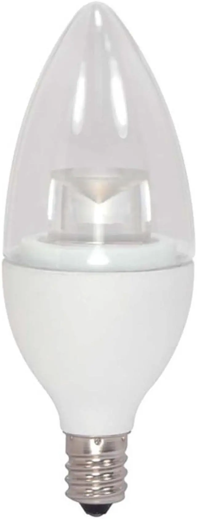 Alt view image 2 of 7 - Satco 08952 - 4.5CTC/LED/3000K/E12/120V (S8952) Candle LED Light Bulb