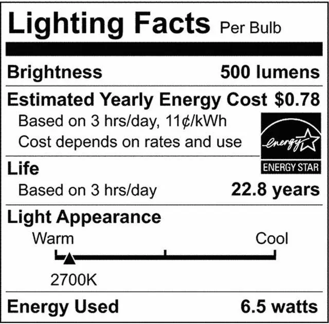 Alt view image 4 of 6 - Satco 6.5W MR16 LED Dimmable 2700K Warm White Flood Light Bulb
