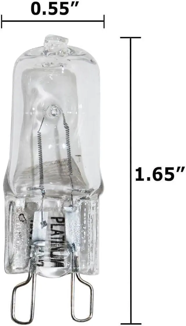 Alt view image 2 of 2 - Platinum 60W 120V G9 Bi-Pin Base Clear Halogen Bulb