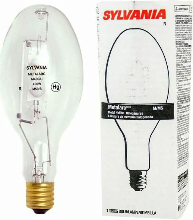 Alt view image 8 of 9 - Sylvania 64036 - M400/U/ED37 M59/S 400 watt Metal Halide Light Bulb