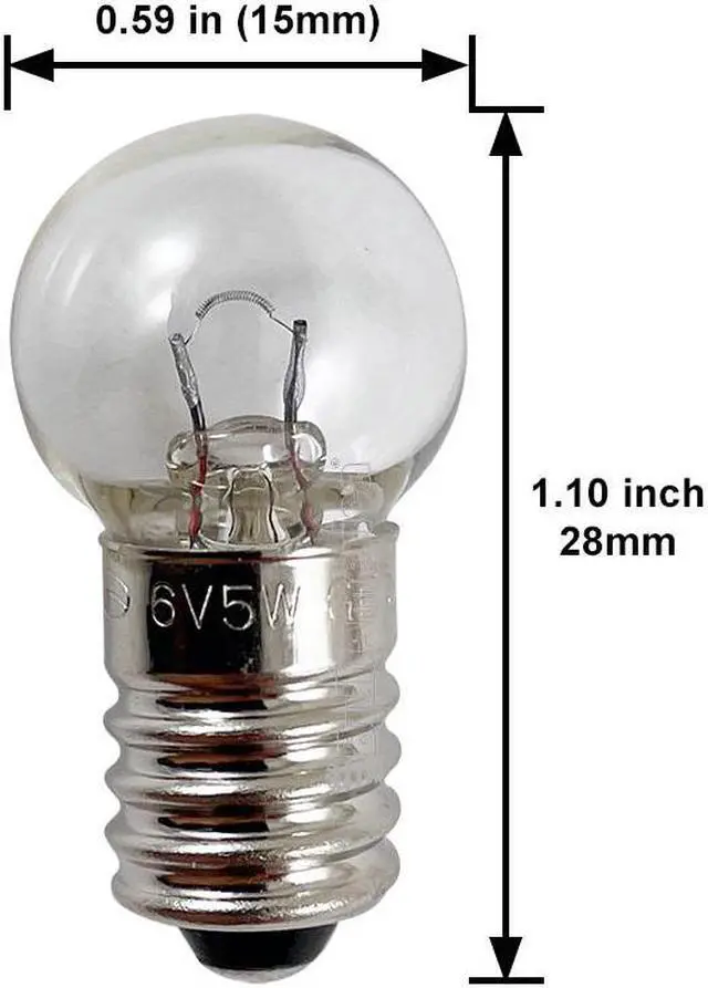 Alt view image 4 of 4 - USHIO SM-8G101 15W 6V E10 Base Incandescent Scientific Medical Light Bulb