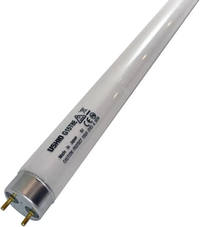 Alt view image 2 of 4 - USHIO G15T8E 14.7W Midrange UV-B 306nm Blacklight Tube - 3000319