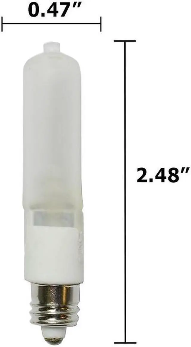 Alt view image 2 of 2 - Platinum 50W 120V T4 E11 Mini Can Base Frost Halogen Bulb