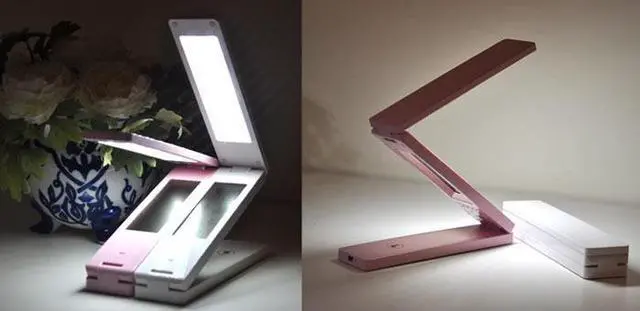 Alt view image 2 of 4 - iLamp B91267 Folding LED Desk / Wall lamp with Digital Calendar, Temperature and Alarm Clock