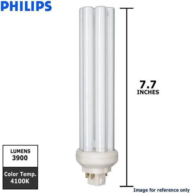 Alt view image 4 of 4 - Philips 146332 - PL-T 57W/841/4P/A Triple Tube 4 Pin Base Compact Fluorescent Light Bulb